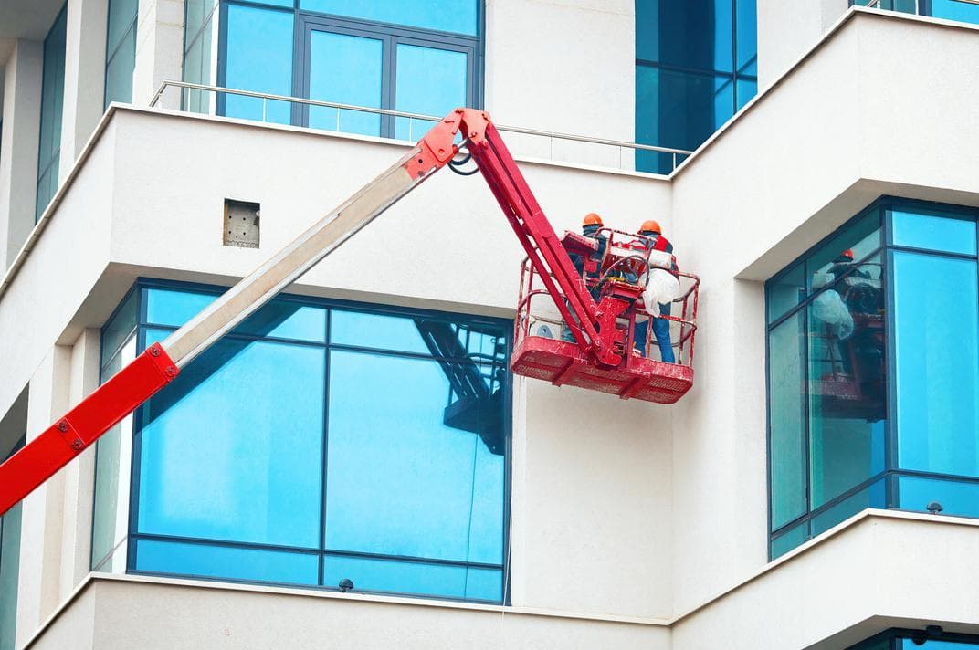 Exterior building coating by MPC